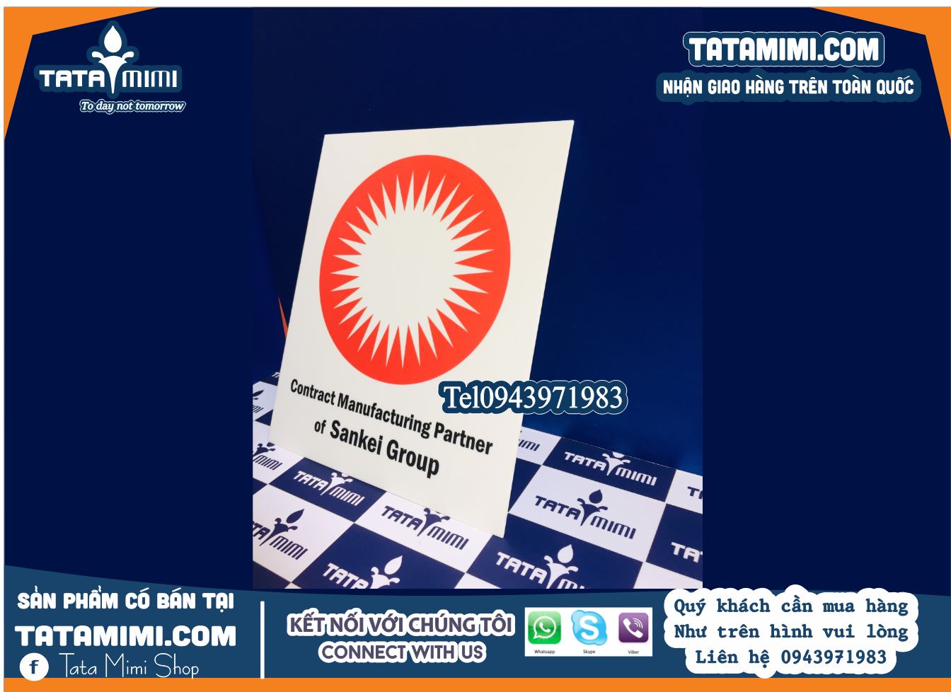 Biển công ty từ chất liệu mica in UV sắc nét