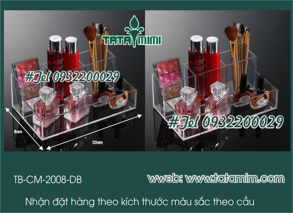 Kệ mica trưng bày sản phẩm trong cửa hàng