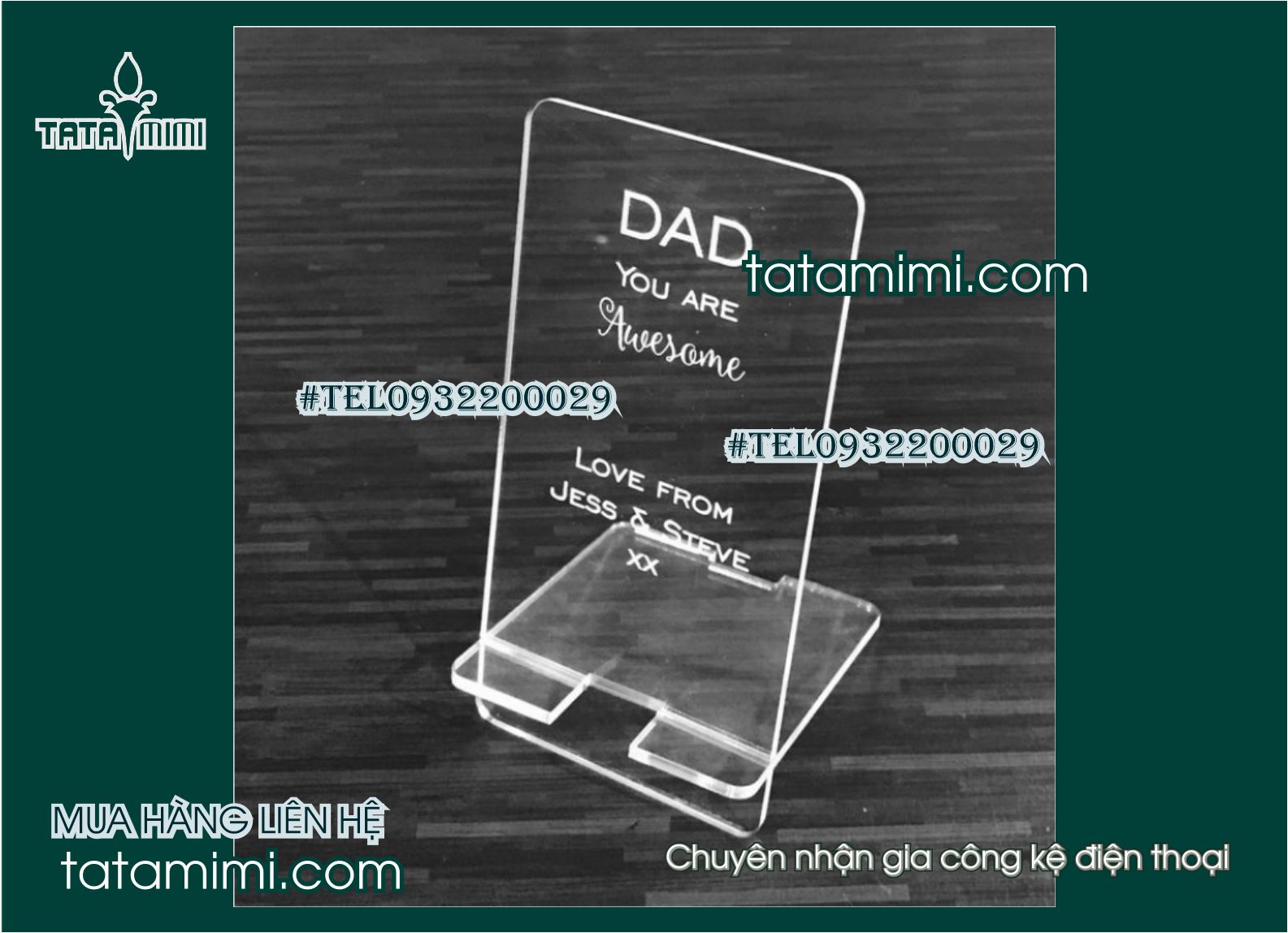 Kệ điện thoại uốn theo độ dài tủ