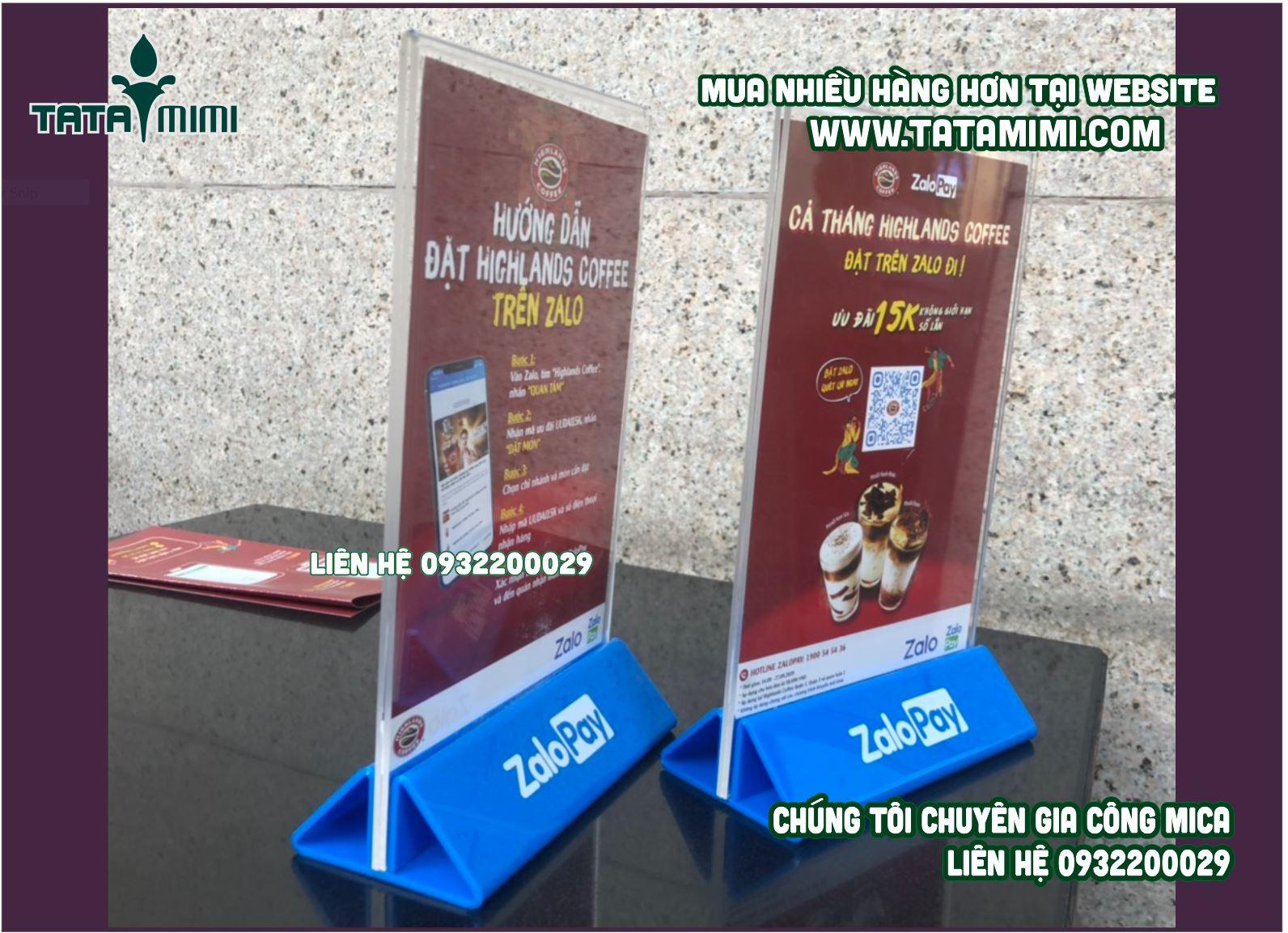 Bảng đựng menu A4 để bàn