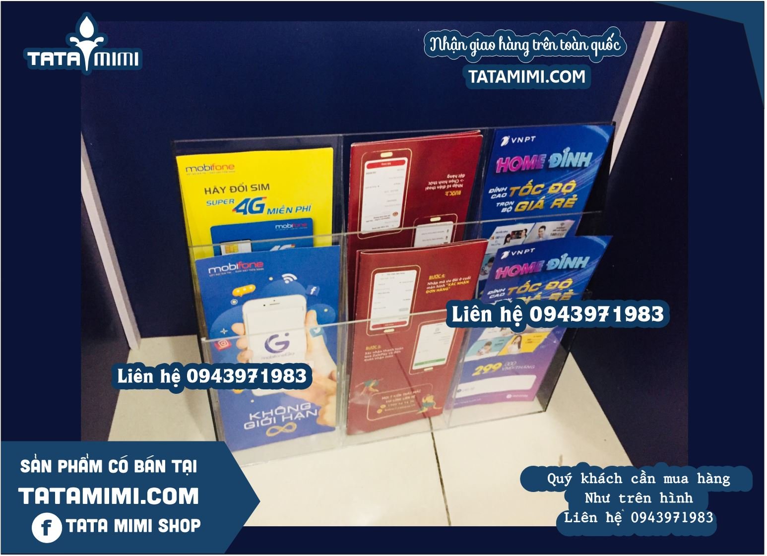 Kệ mica để bàn thường có mấy ngăn