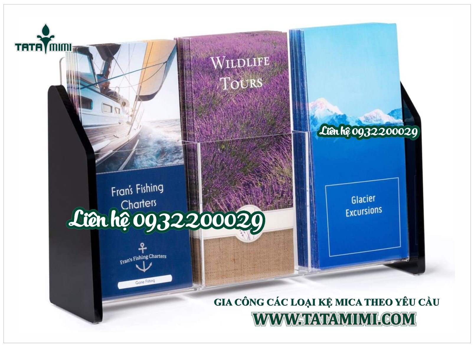 Kệ tờ rơi để bàn nên làm mấy ngăn