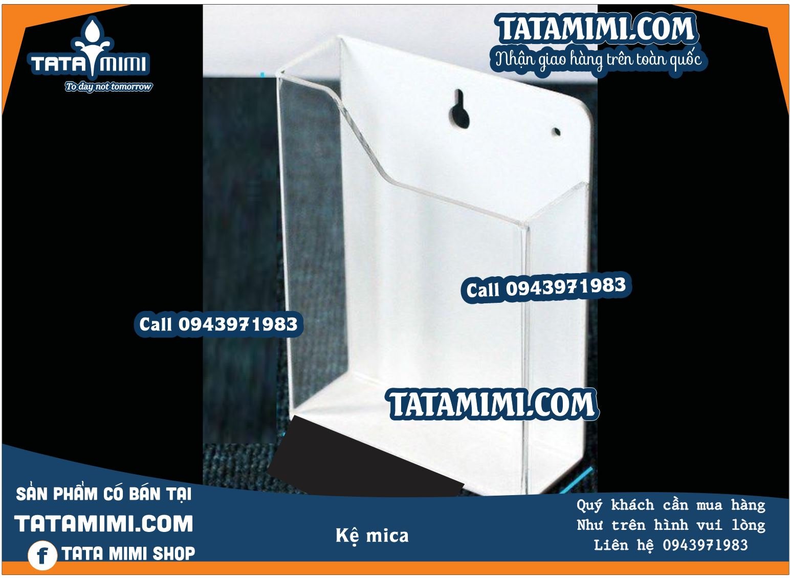 Gia công kệ mica treo tường theo kích thước