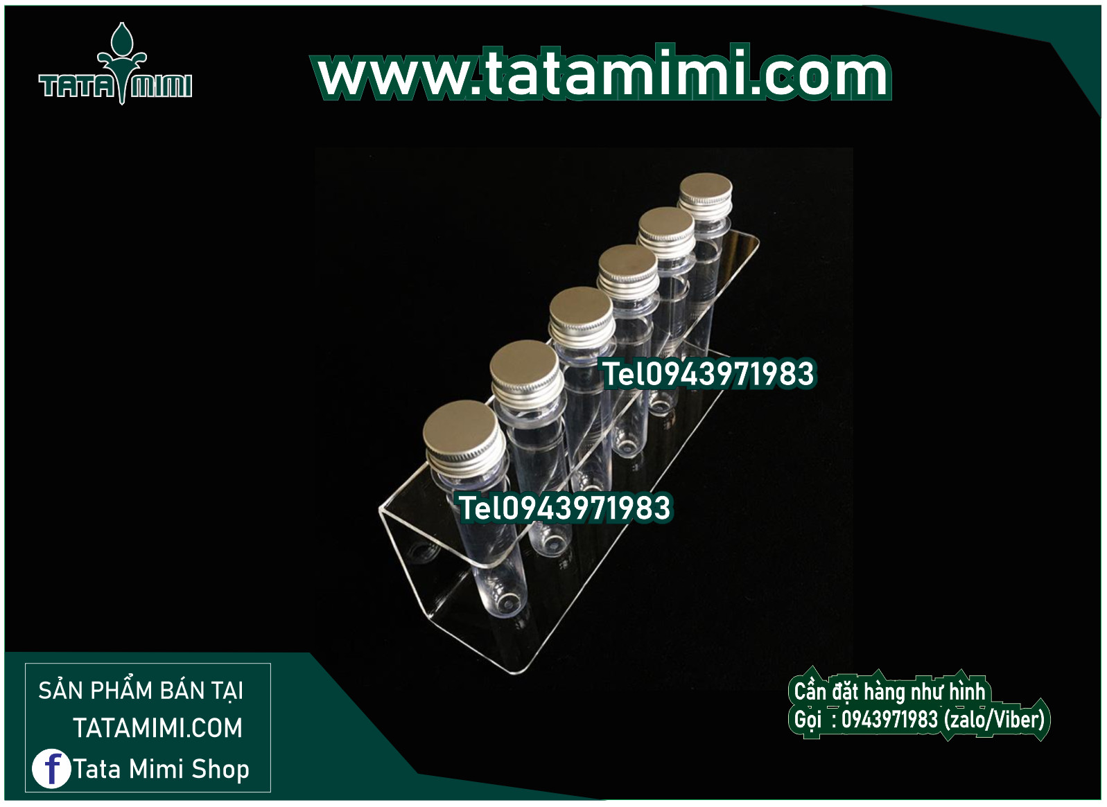 Kệ sản phẩm để quầy làm từ mica
