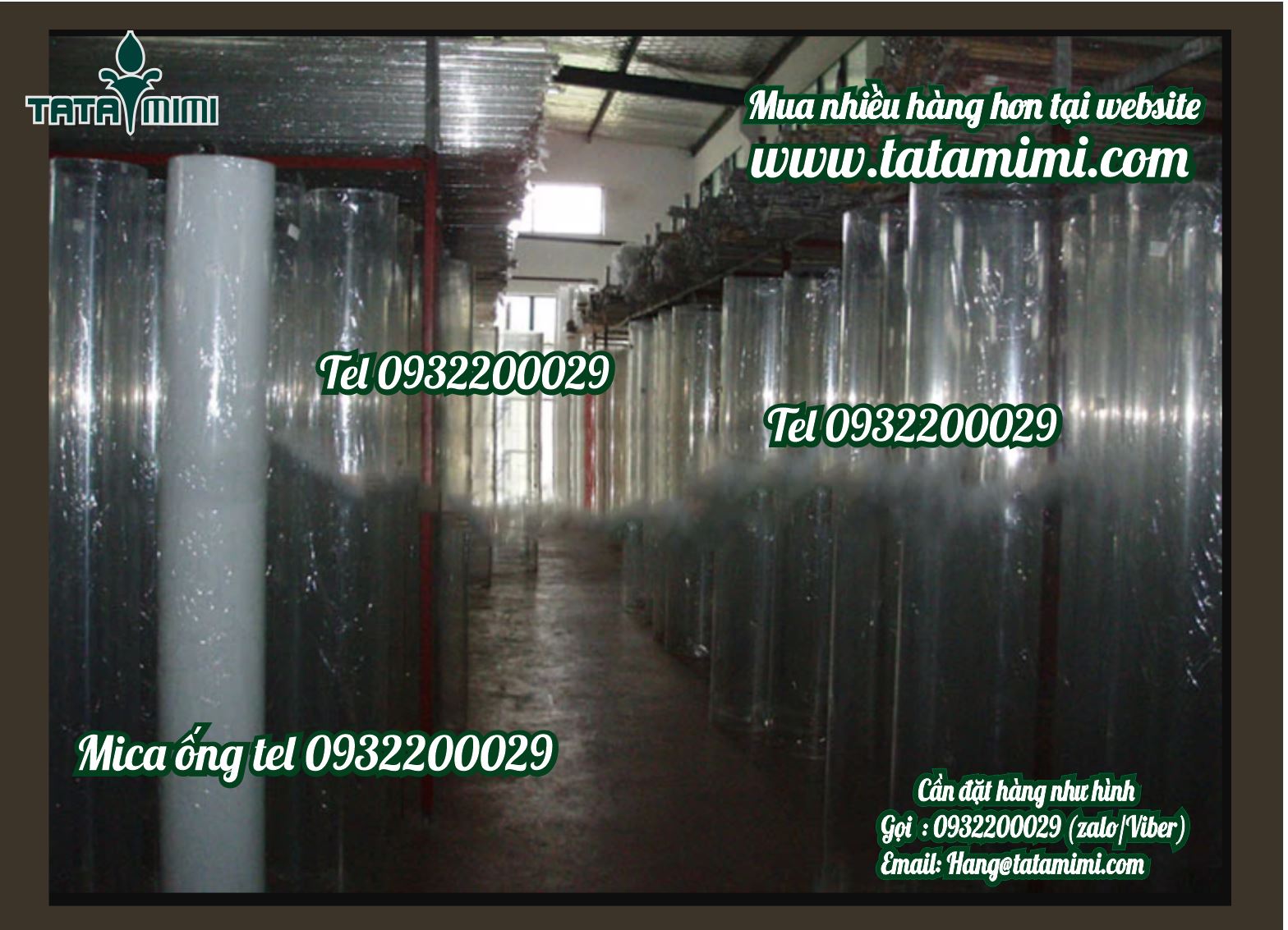 Ống mica trong đường kính lớn