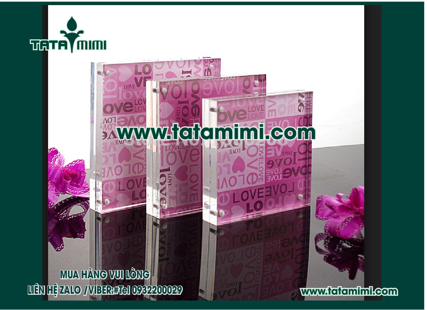Tatamimi cung cấp các sản phẩm- khung mica để chứng chỉ.