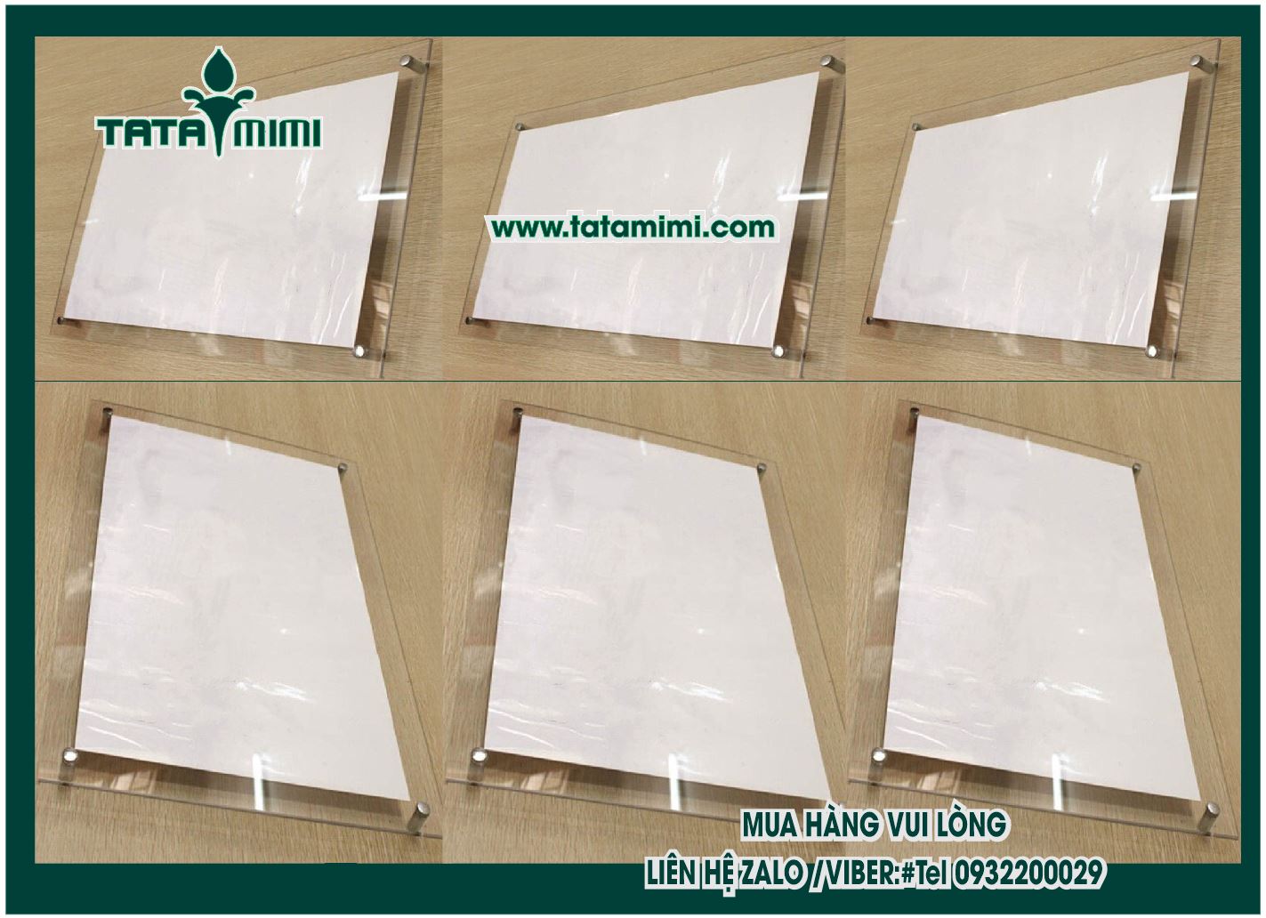 khung mica in decal