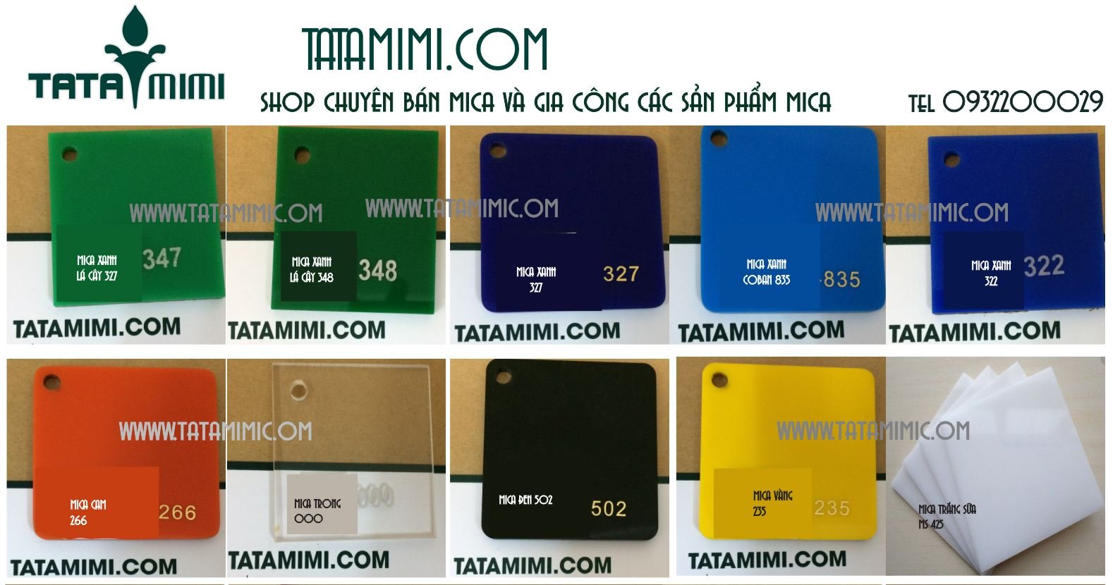 Bảng màu mica có tổng bao nhiêu màu