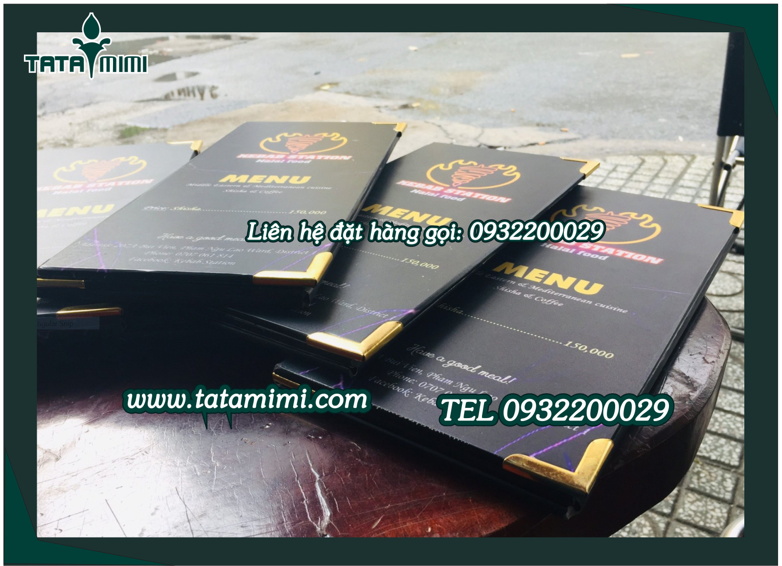 Bộ menu để bàn và cầm tay cho cửa hàng
