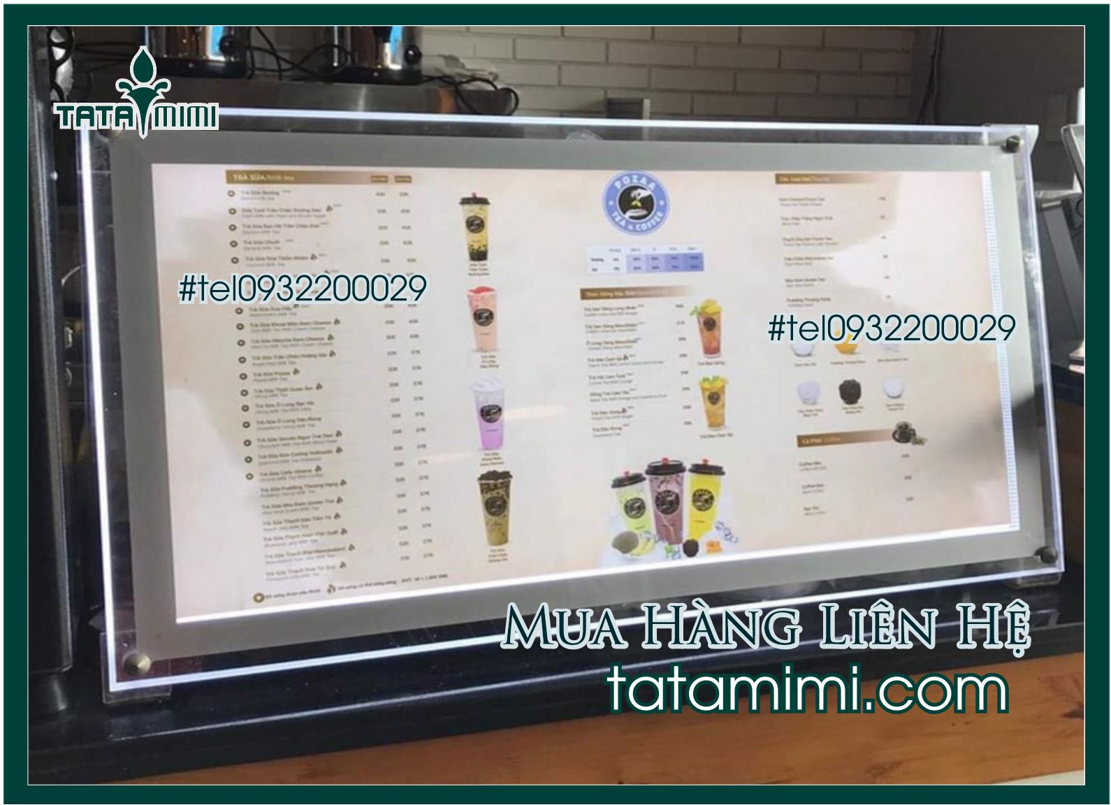 Menu led để bàn nên làm kích thước bao nhiêu