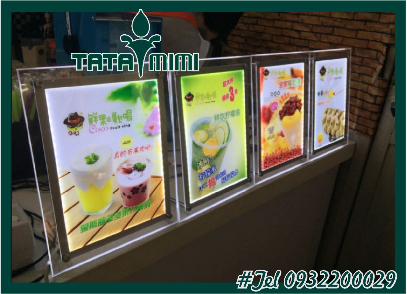 menu led để bàn