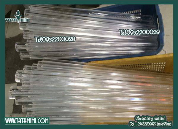 ống mica có màu mica trắng sữa- trắng trong