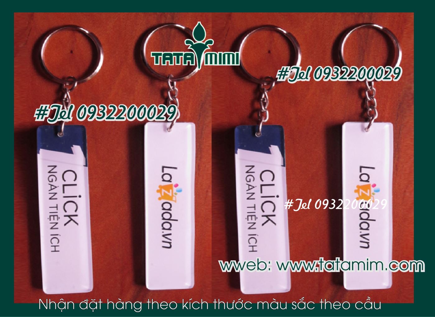Móc khóa mica bền đẹp theo thời gian