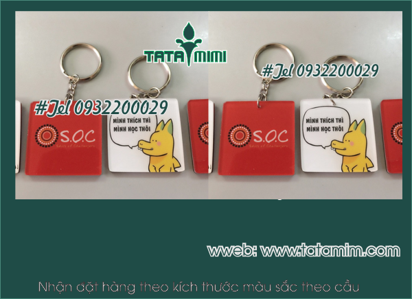 Móc khóa mica bằng nhựa dẻo