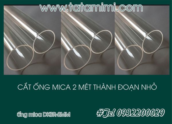ống mica có màu mica trắng sữa- trắng trong