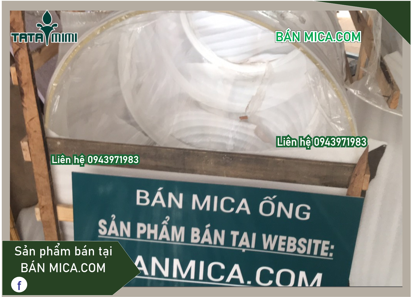 Ống mica trắng sữa còn hàng không