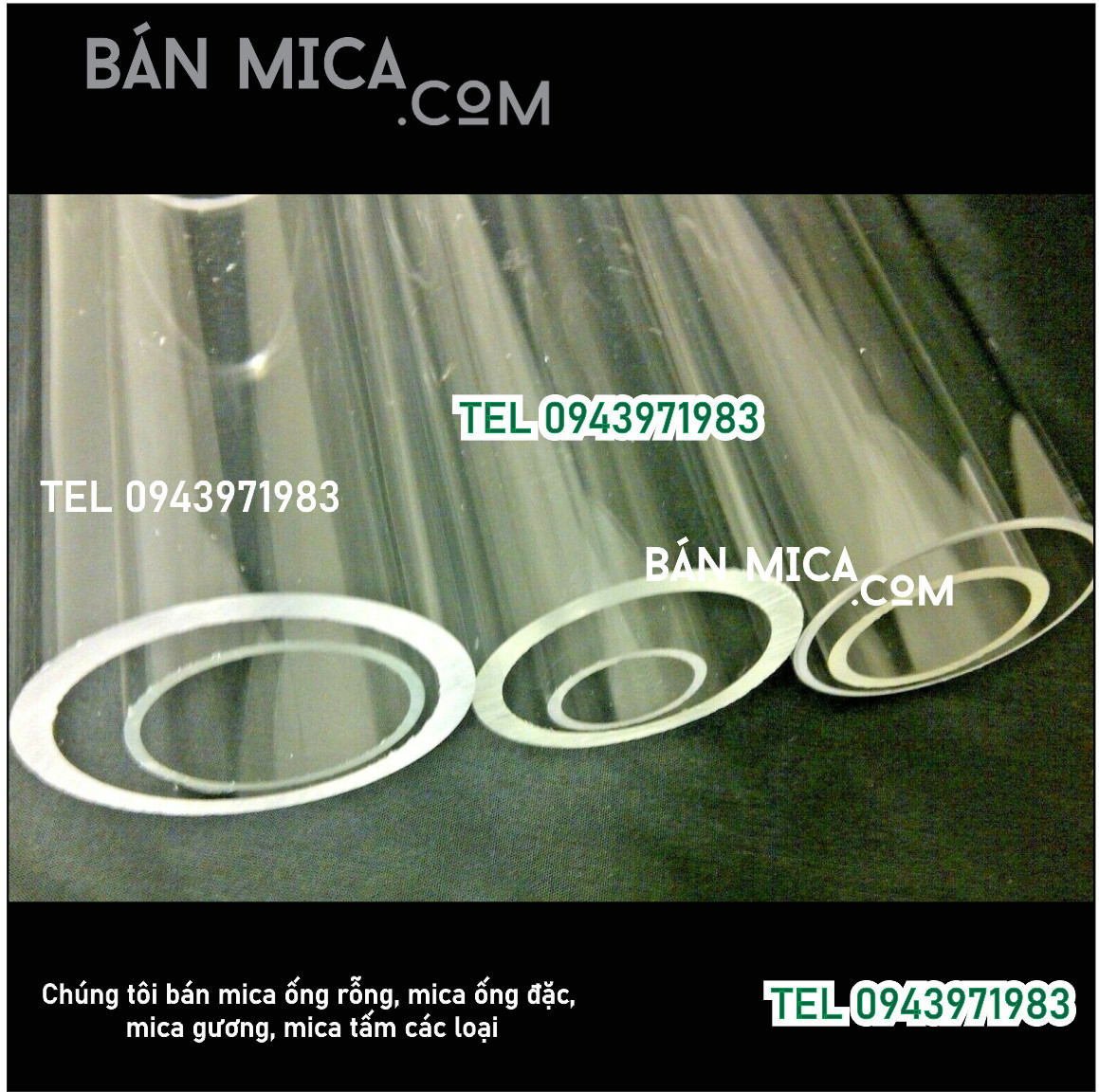 Ống trắng sữa mica