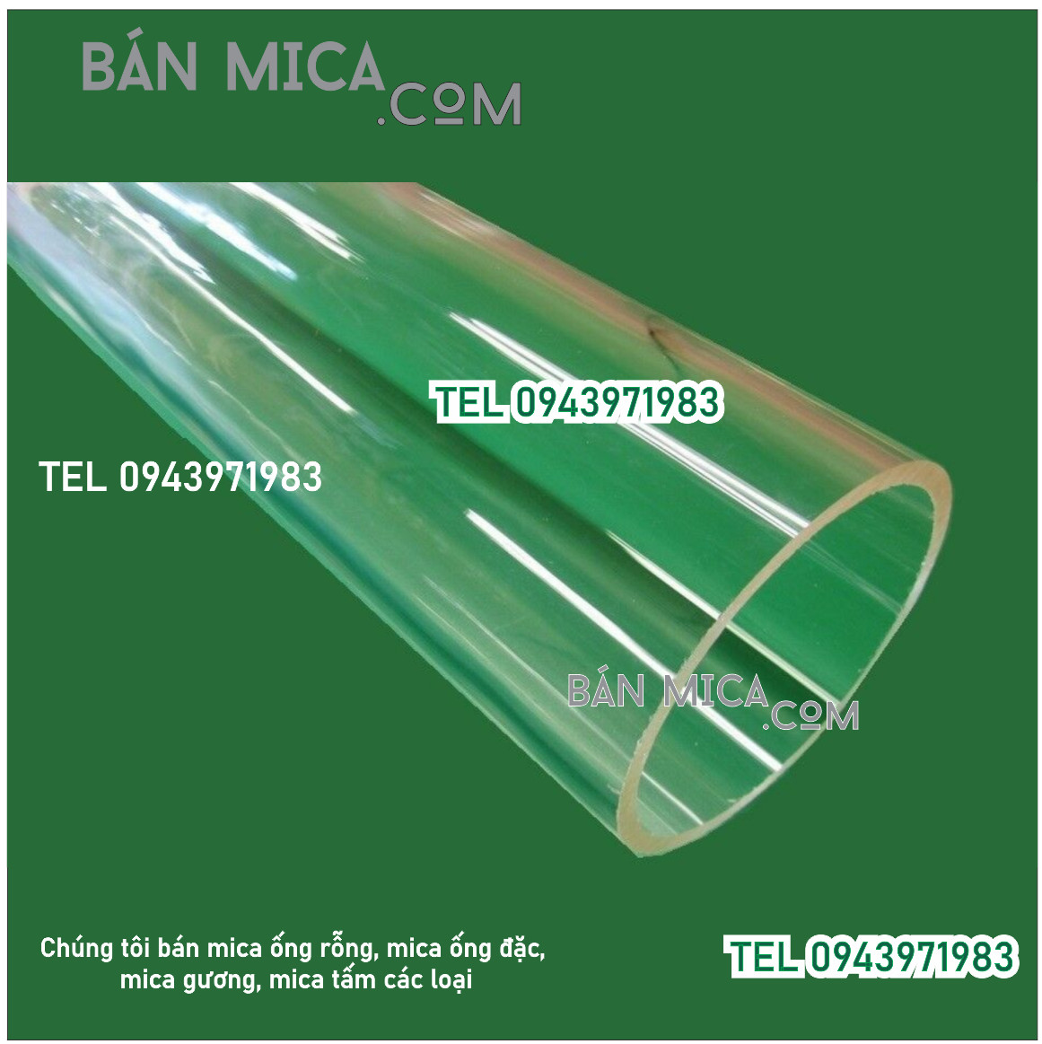 Ống mica lớn nhất tại kho