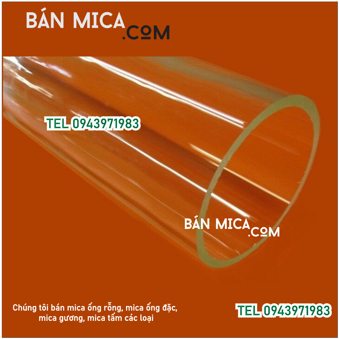 Ống mica có nhận cắt lẻ và in vạch không