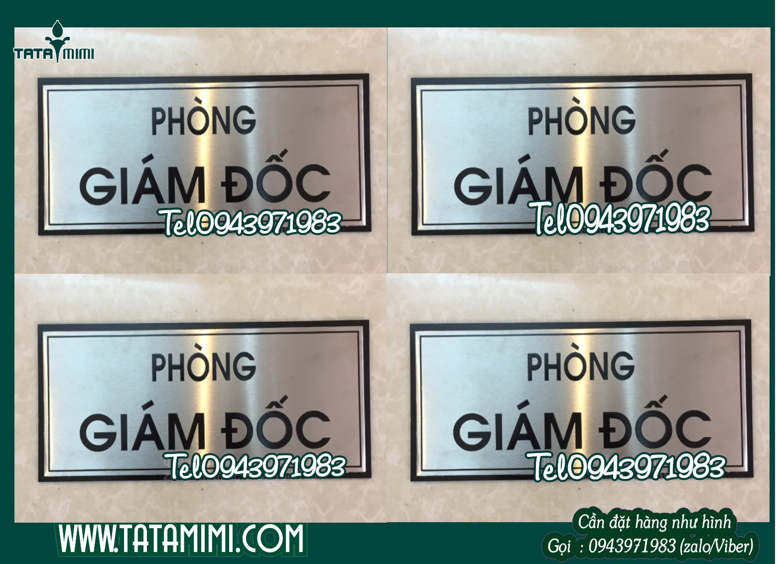 Bảng phân biệt các phòng và kho trong xưởng làm việc
