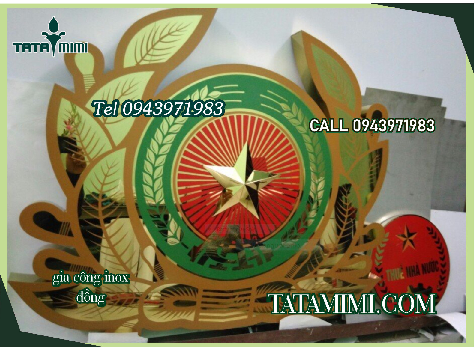 Quốc huy theo kích thước yêu cầu