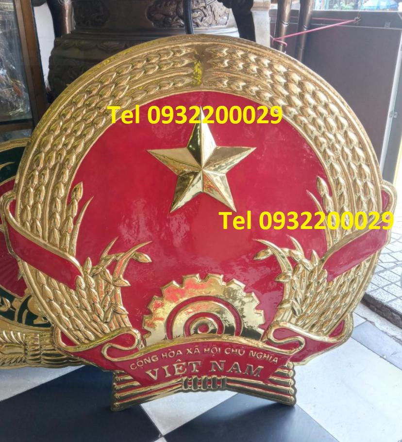 Quốc huy ngôi sao dập nổi nội dung in UV