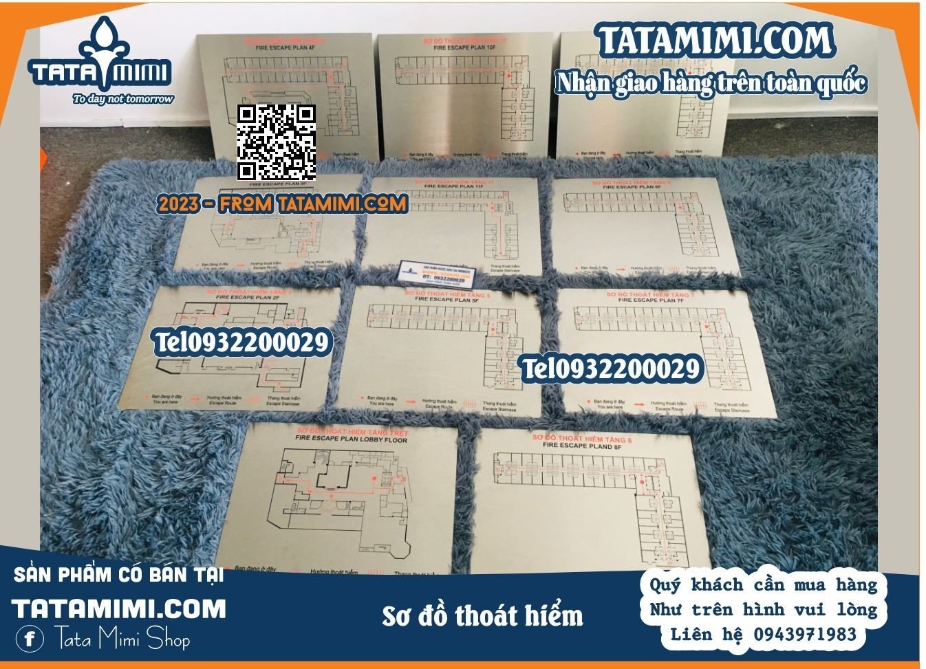 Sơ đồ thoát hiểm bằng inox