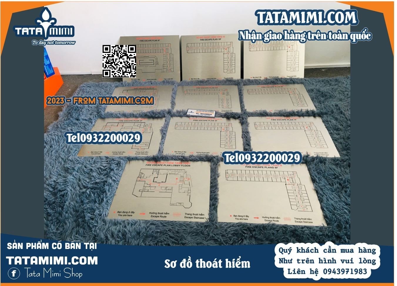 Sơ đồ thoát hiểm thiết kế theo từng khu