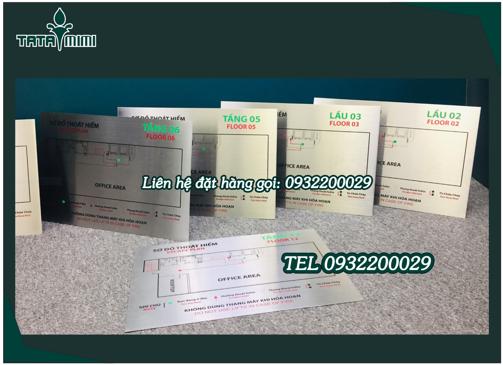 Mẫu biển chỉ dẫn cho tòa nhà