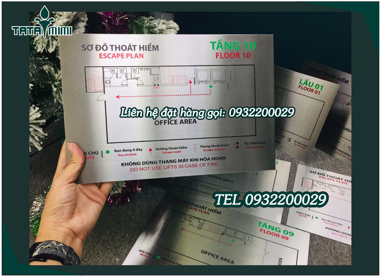 Mẫu biển chỉ dẫn cho tòa nhà