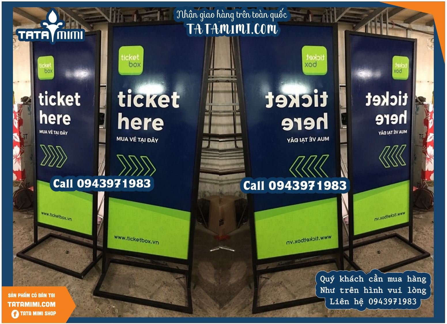 Standee mặt biển fomex để đất