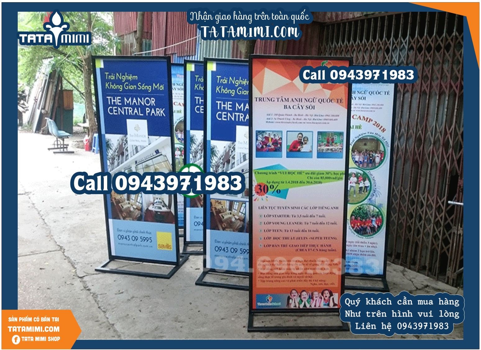 Standee mặt biển fomex để đất