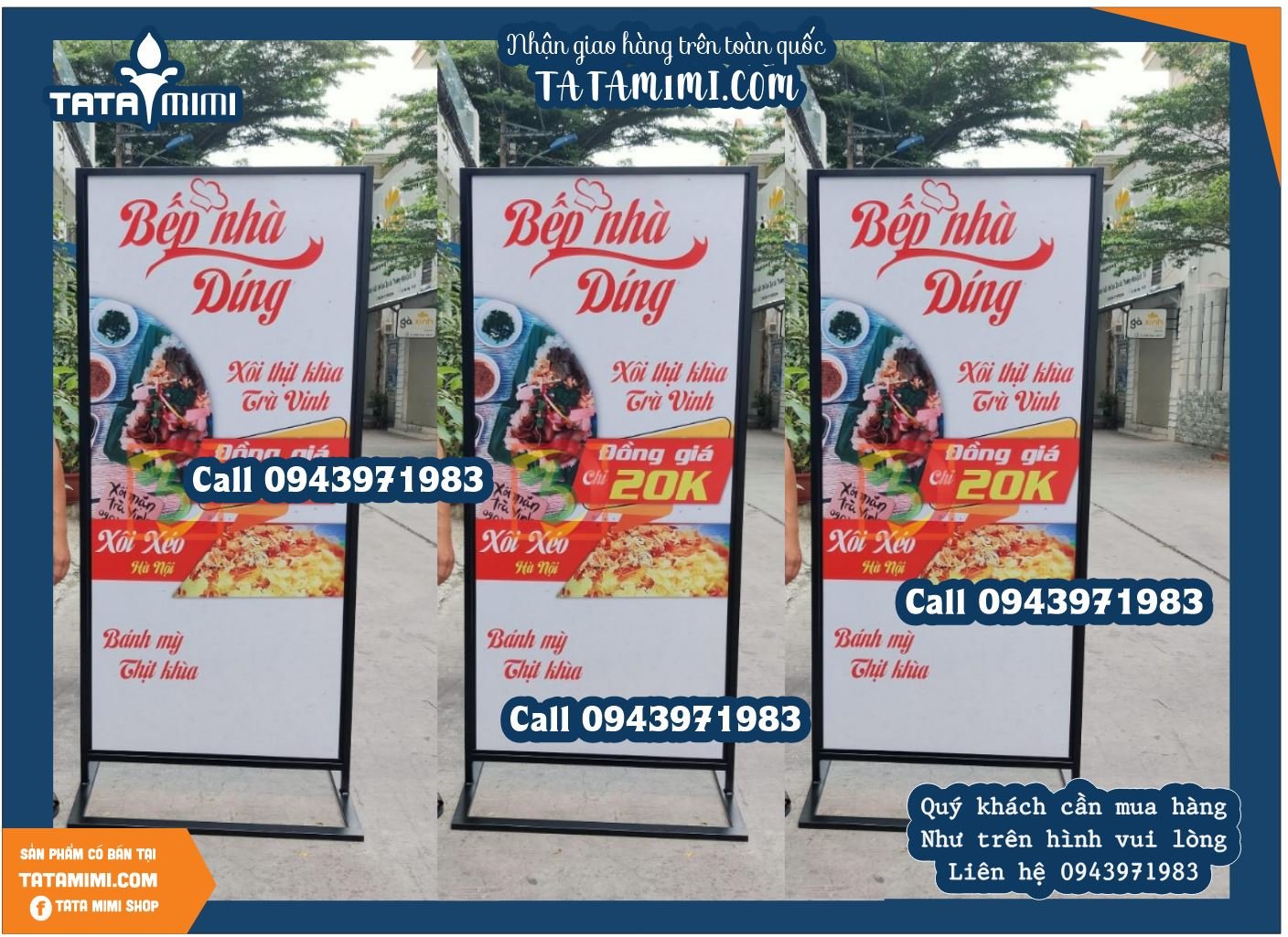 Standee mặt biển fomex để đất