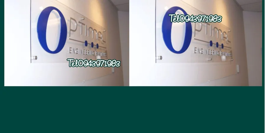 Biển công ty làm từ mica 2mm trở lên