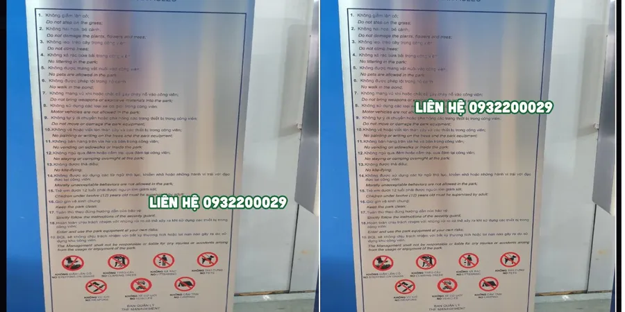 Biển nội quy để đất cho công ty