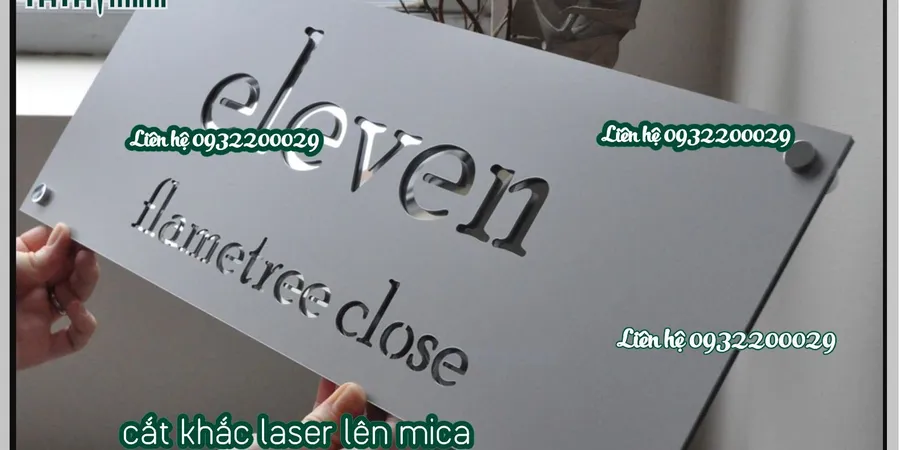 Làm biển công ty từ mica