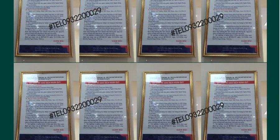 Bảng nội quy mọi người thường làm từ mica bồi decal