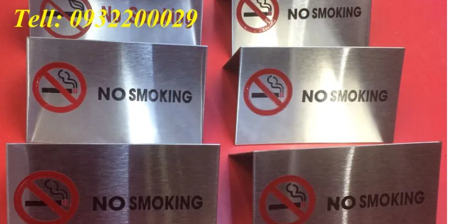 Làm biển cấm hút thuốc, biển No Smoking các loại