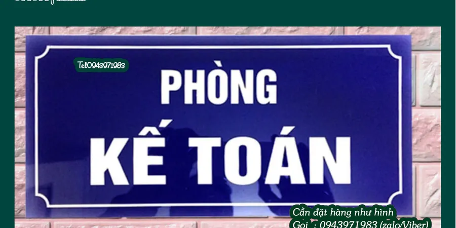 Bảng phòng ban -Bảng phòng ban bằng mica