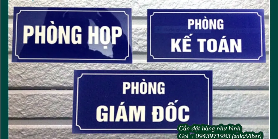 Làm biển phòng ban cho công ty như:biển phòng giám đốc-ke toan-le tan-phong hop