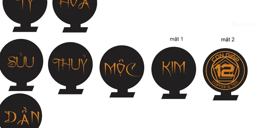 Thẻ để bàn từ mica nhiều màu in trực tiếp