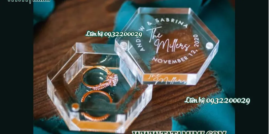 Mica cắt thành hộp lục giác