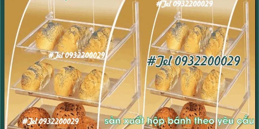 Hộp mica trong suốt đựng bánh
