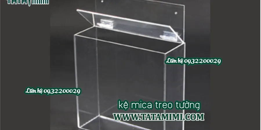 Mica làm hộp treo tường A4