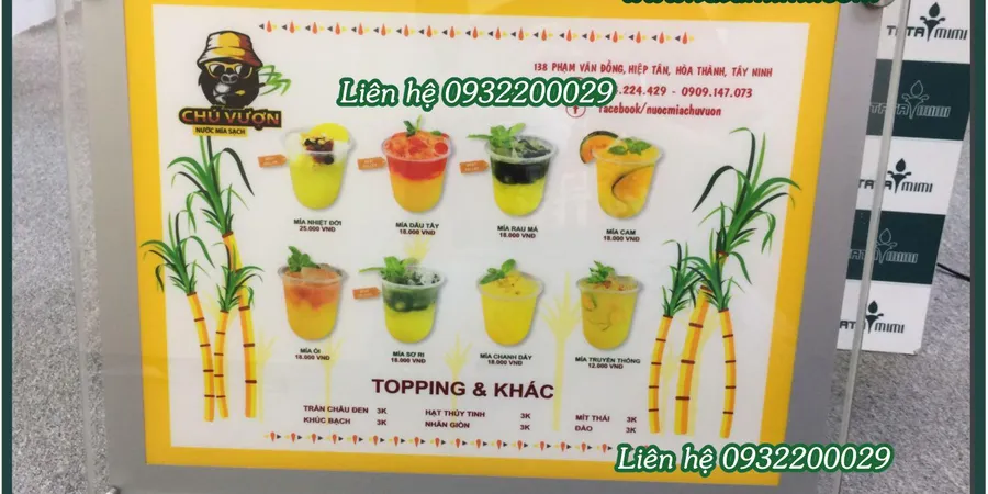Menu led thay thế cho menu giấy