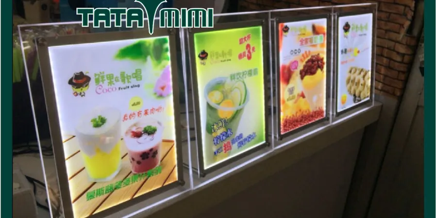 Biển led mica – hộp đèn led bằng mica