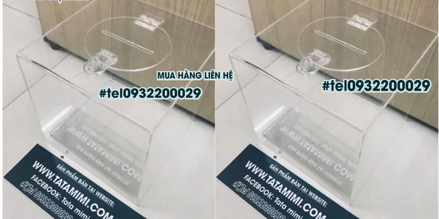 Thùng phiếu lấy ý kiến bằng mica