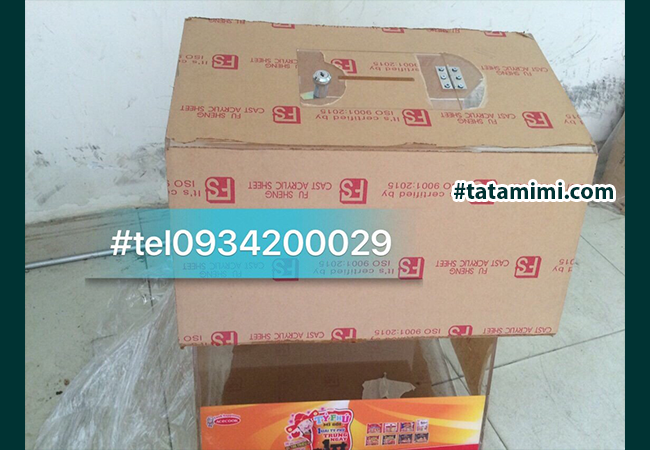 Thùng phiếu lục giác với mica trong