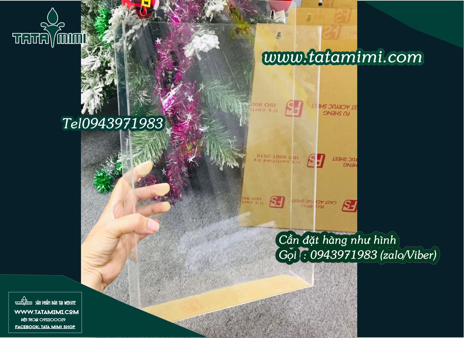 Thùng mica treo tường làm theo kích thước khác nhau