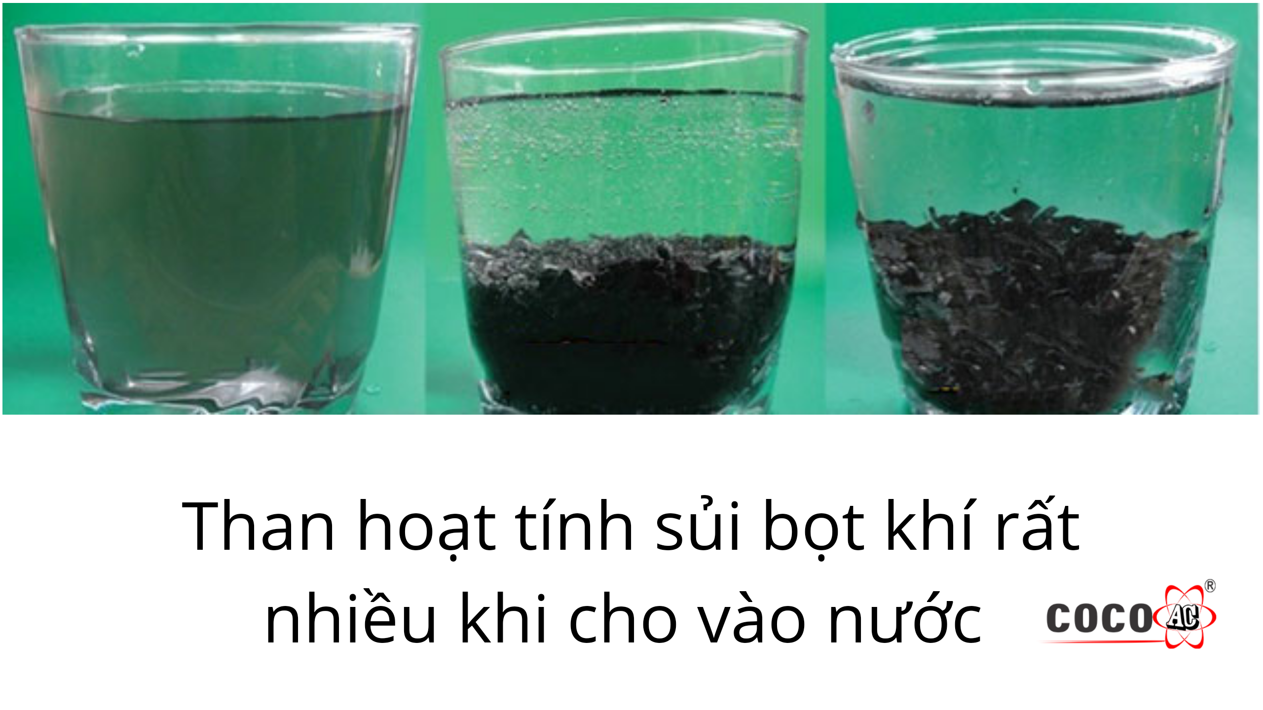 Than hoạt tính sủi bọt khí khi cho vào nước Than hoạt tính sủi bọt khí khi cho vào nước